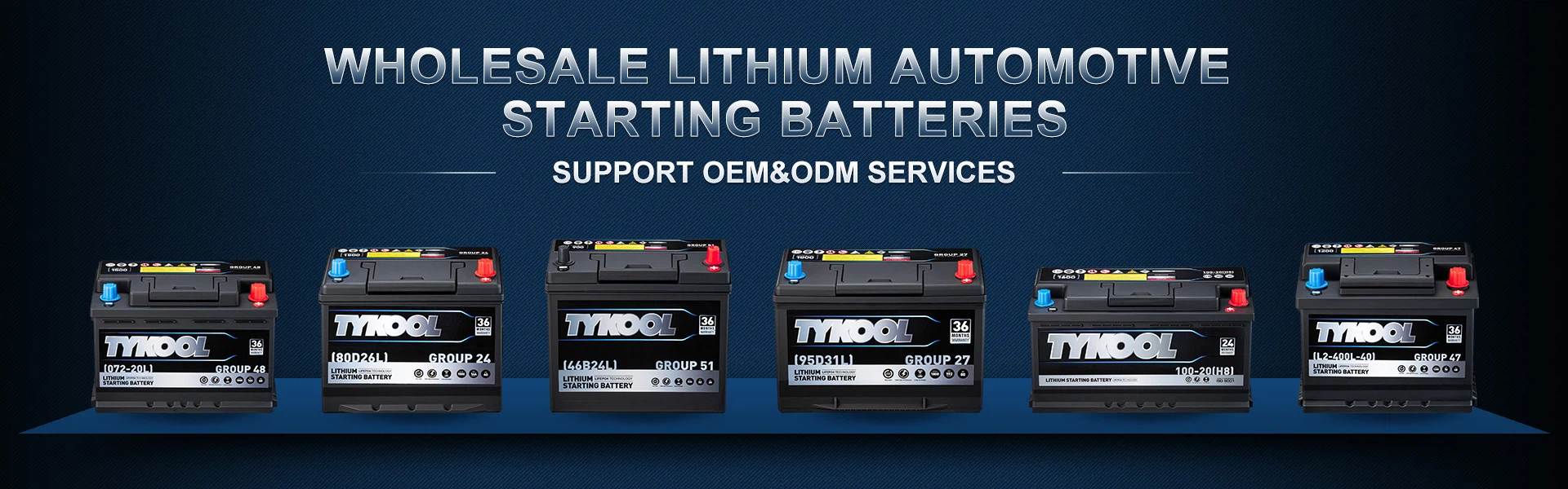 wholesale tykool lithium automotive starting batteries
