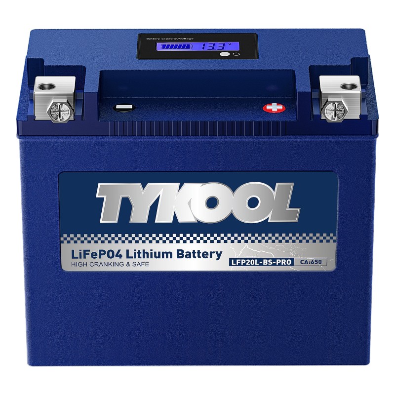 TYKOOL YTX20L-BS-PRO 12.8V 600A Lightweight Lithium Motorcycle ATV UTV Battery