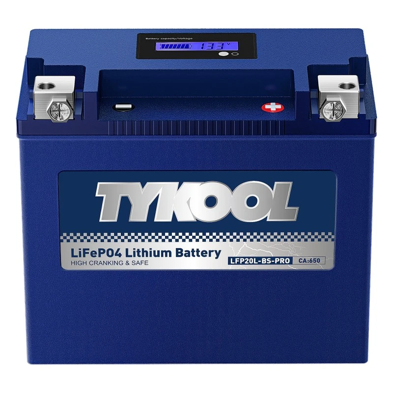 TYKOOL YTX20L-BS-PRO 12.8V 600A Lightweight Lithium Motorcycle ATV UTV Battery