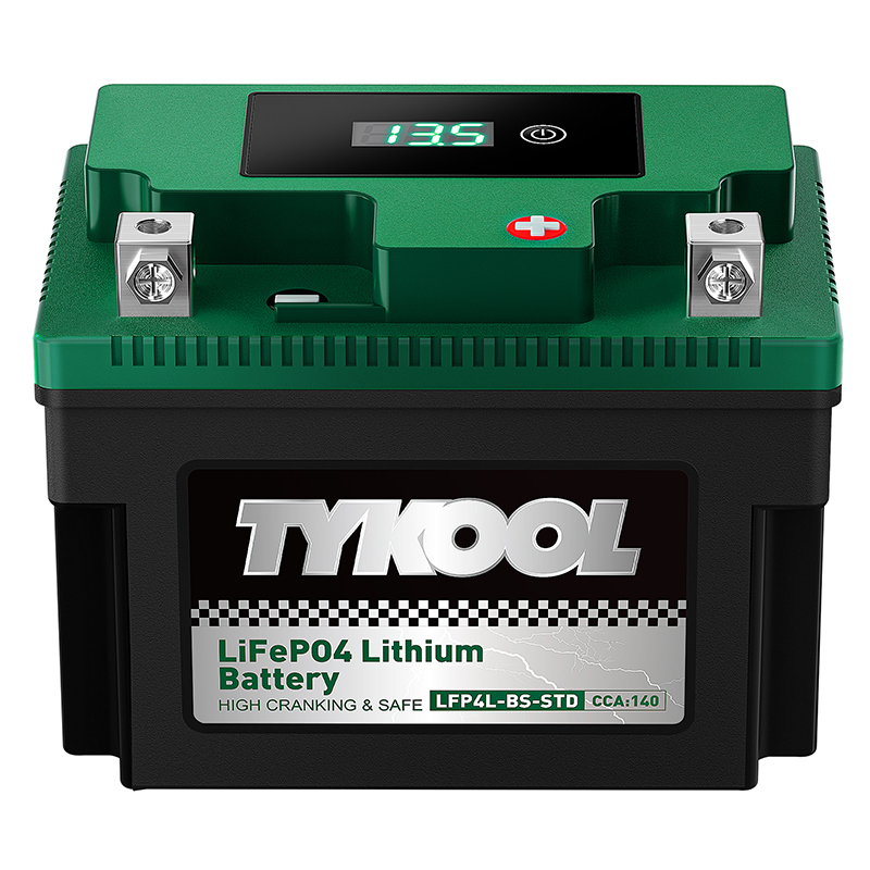 TYKOOL YTX4L-BS 12.8V 140CCA Lithium LiFePO4 Motorcycle Battery