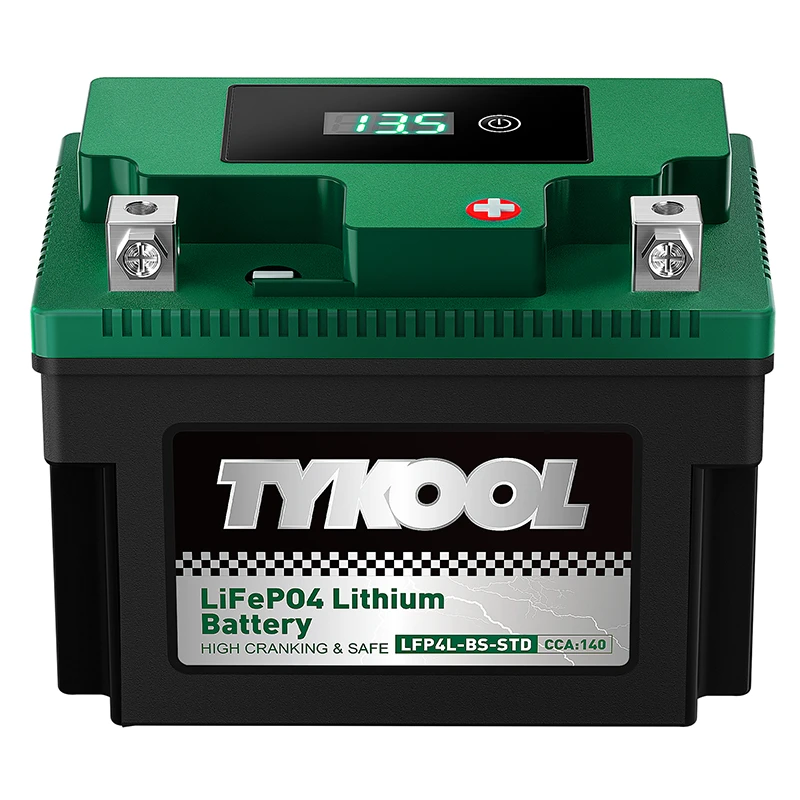 TYKOOL YTX4L-BS 12.8V 140CCA Lithium LiFePO4 Motorcycle Battery