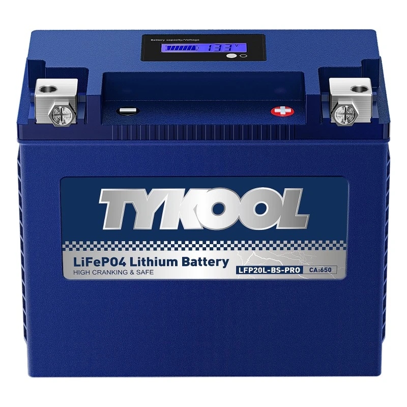 TYKOOL YTX20L-BS-PRO 12.8V 600A Lightweight Lithium Motorcycle ATV UTV Battery