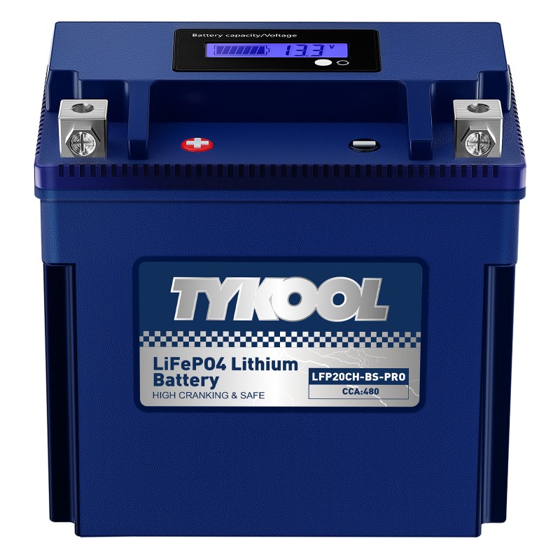 TYKOOL YTX20CH-BS 12V 8Ah 480CCA Lithium Motorcycle Snowmobiles ATV Battery