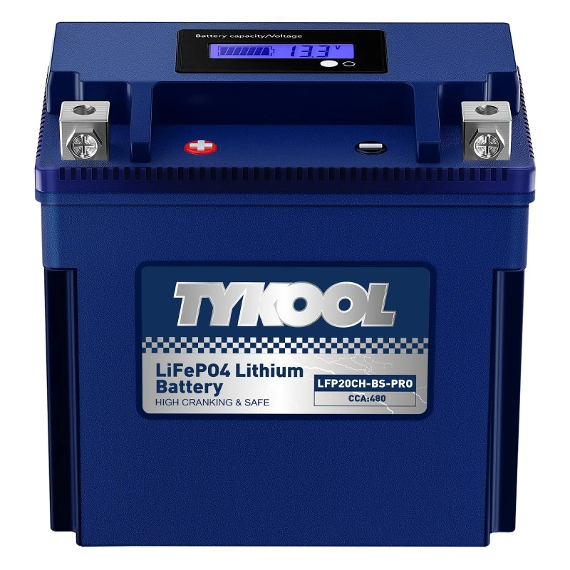 TYKOOL YTX20CH-BS 12V 8Ah 480CCA Lithium Motorcycle Snowmobiles ATV Battery
