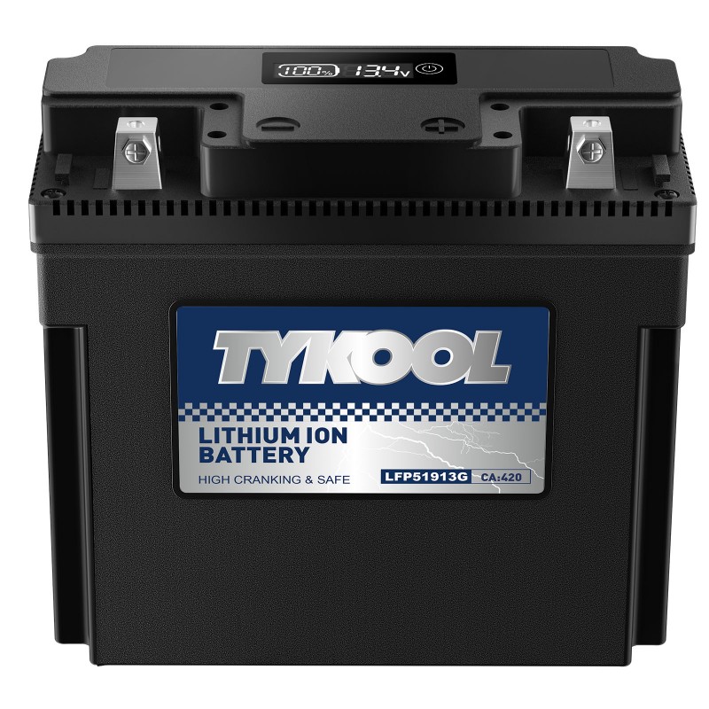 TYKOOL LFP51913G Lithium Starting Battery 12.8V for Motorcycle and Generator