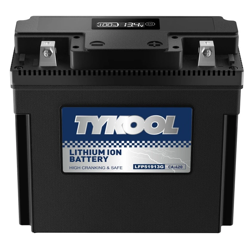 TYKOOL LFP51913G Lithium Starting Battery 12.8V for Motorcycle and Generator