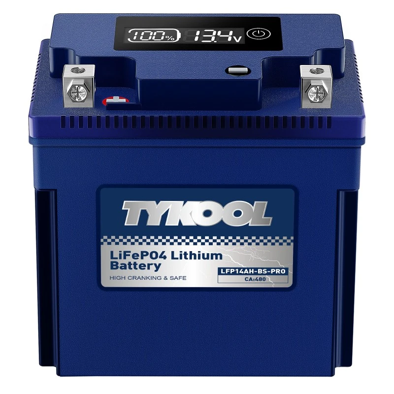 TYKOOL YTX14AH-BS High Performance LiFePO4 Lithium ATV UTV Scooter Battery