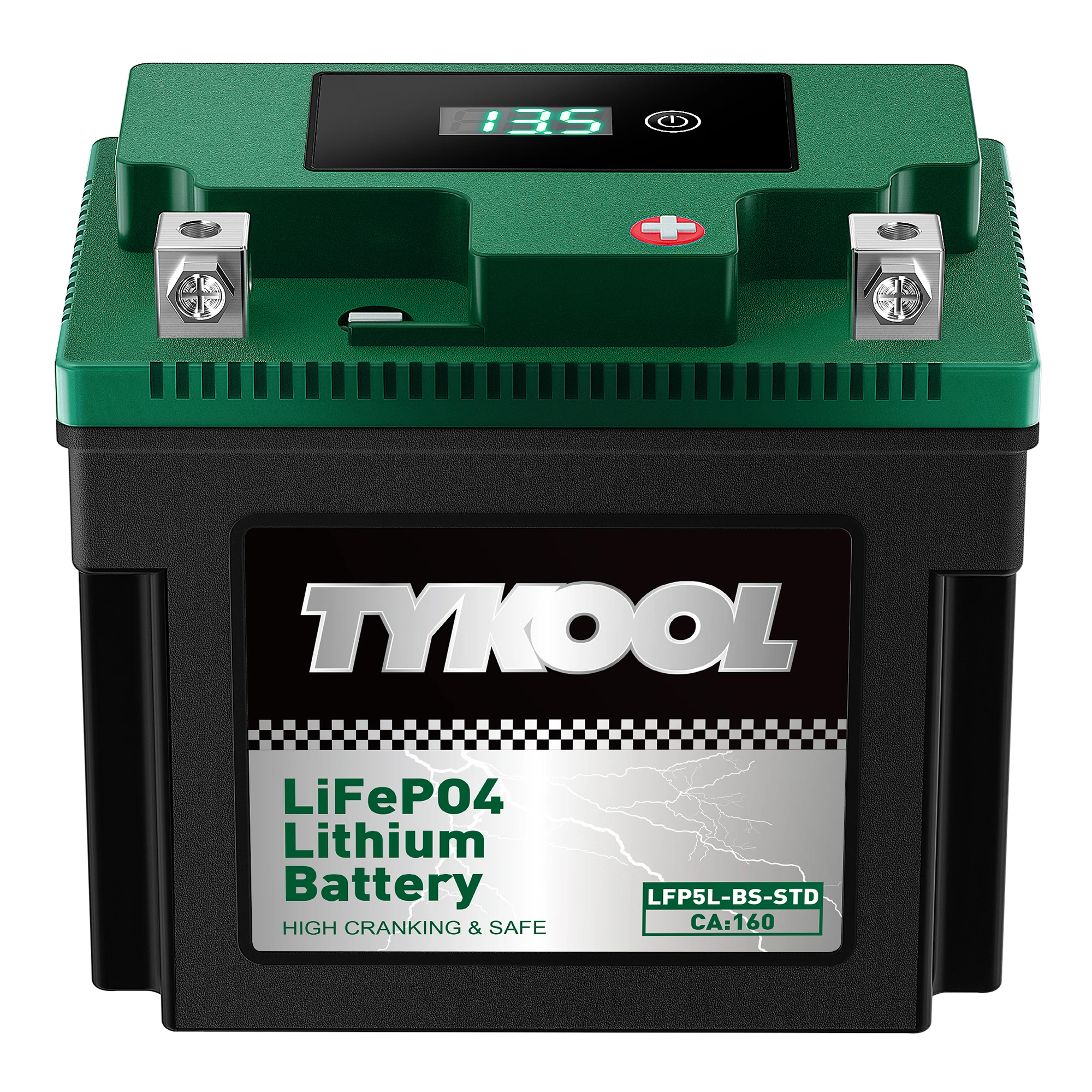 TYKOOL YTX5L-BS 12.8V 160CA Lithium Motorcycle ATV Battery