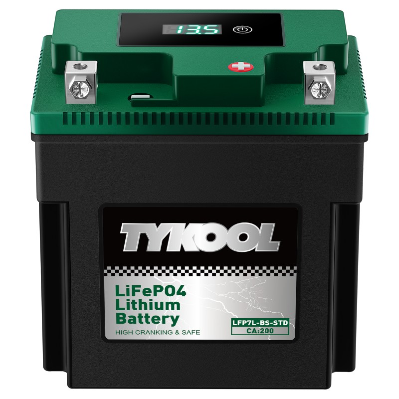 TYKOOL YTX7L-BS-STD 180CCA Lithium LiFePO4 Motorcycle ATV Battery