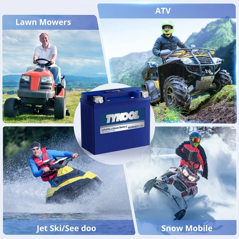 TYKOOL 2 Pack YTX20L-BS-PRO 12.8V 600A Lightweight Lithium Snowmobile Battery