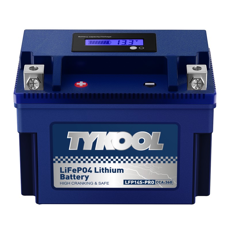 TYKOOL YTZ14S 12V 6Ah 360CCA Lithium LiFePO4 Scooter Motorcycle Battery