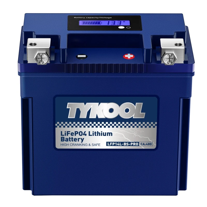 TYKOOL YTX14L-BS 12V 8Ah 480CCA Lithium Motorcycle Jetski Powersports Battery
