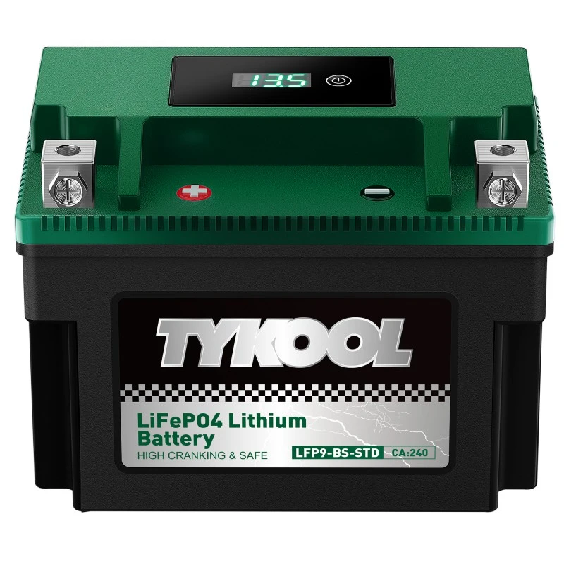 TYKOOL YTX9-BS-STD 12V 5AH Lithium LiFePO4 Powersports Battery