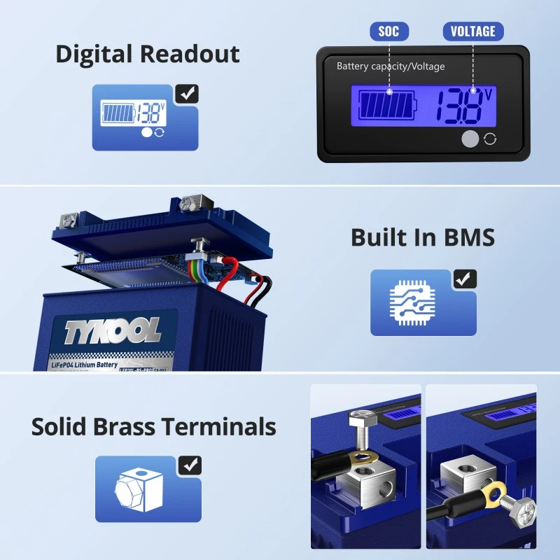TYKOOL YTX30L-BS-PRO 18Ah 800CCA Long-life Lithium Powersports UTV Jetski Battery