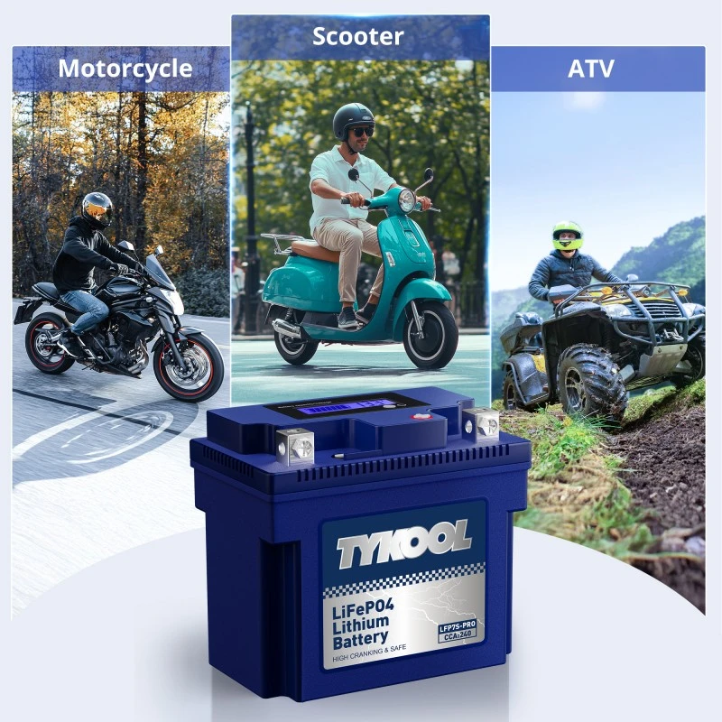 TYKOOL 2 Pack YTZ7S 12V 240 CCA Scooter Motorcycle ATV Lithium Battery