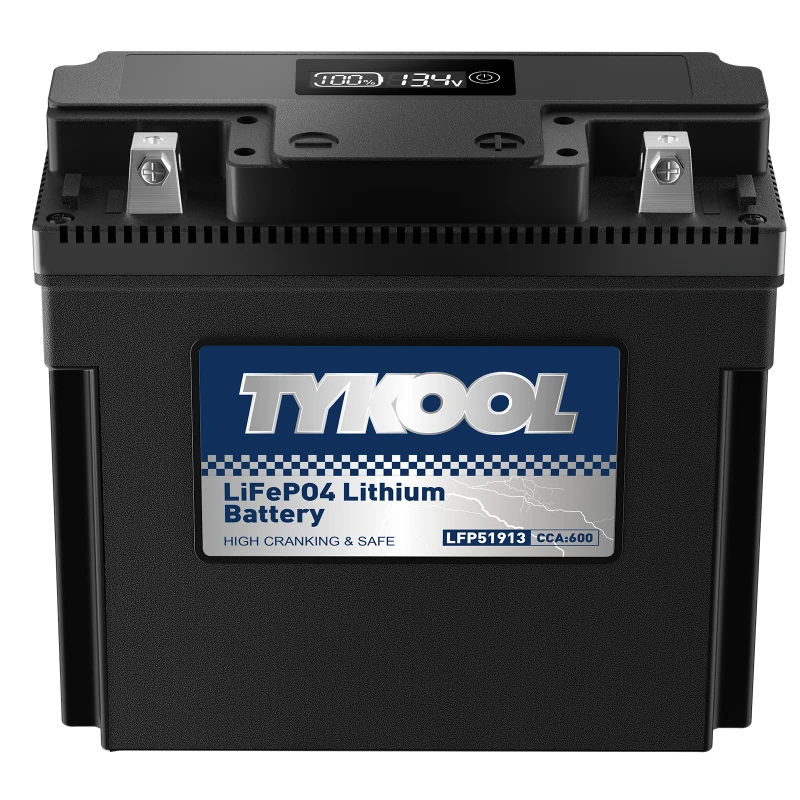 TYKOOL 51913 51814 600CCA 12Ah Lithium LiFePO4 Powersports Battery
