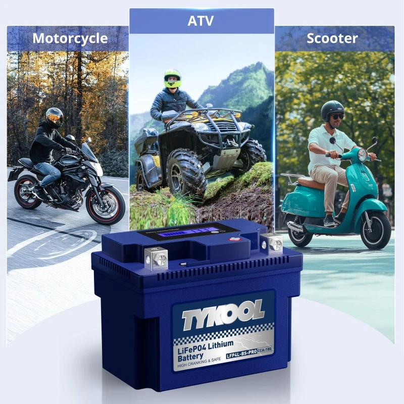 TYKOOL 2 Pack YTX4L-BS-PRO 12.8V 180A High Performance LiFePO4 Powersports Battery