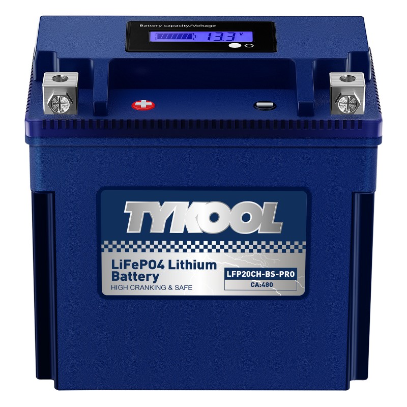 TYKOOL YTX20CH-BS 12V 8Ah 480CCA Lithium Motorcycle Snowmobiles ATV Battery