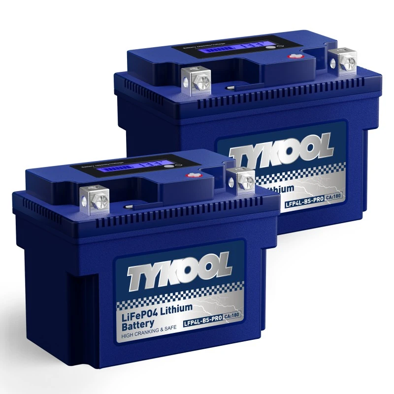 TYKOOL 2 Pack YTX4L-BS-PRO 12.8V 180A High Performance LiFePO4 Powersports Battery