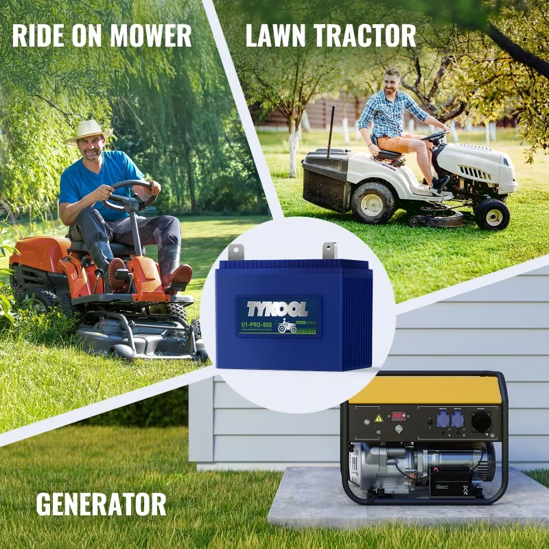 TYKOOL 800CCA 28Ah Group U1 Lithium LiFePO4 Lawn Mower for Riding Mowers