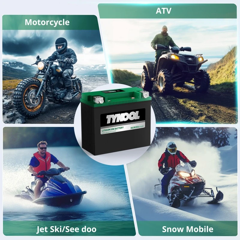 TYKOOL 2 Pack YTX20L-BS 12.8V 480CCA Lithium Starting Battery for Snowmobile, UTV