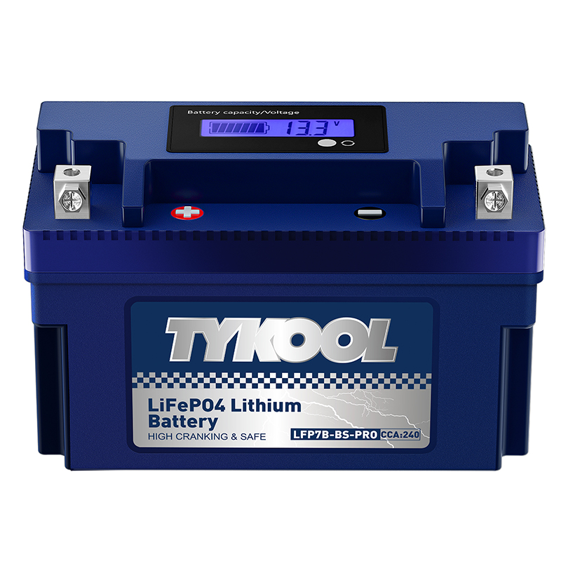 TYKOOL YT7B-BS 12V 4Ah 240CCA Lithium LiFePO4 Motorcycle ATV Battery