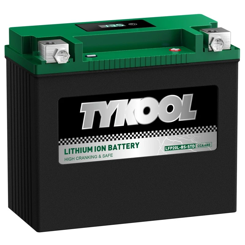 TYKOOL YTX20L-BS 12.8V 480CCA Lithium Powersports Snowmobile Jet Ski Battery