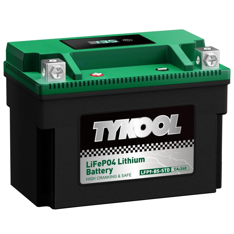 TYKOOL YTX9-BS-STD 240CCA LiFePO4 Lithium Battery Built-In BMS