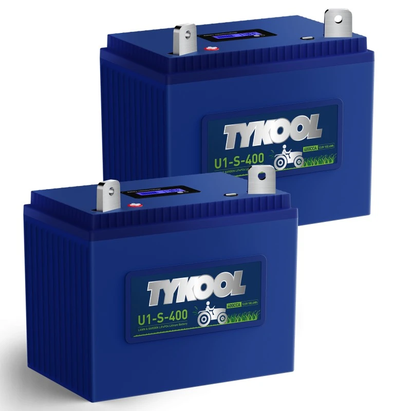 TYKOOL 2 Pack Lithium LiFePO4 8Ah 400CCA Group U1 Battery Powered Lawn Mower