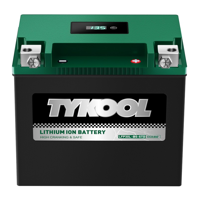 TYKOOL YIX30L-BS 12.8V 650CCA Lithium LiFePO4 Motorcycle ATV Battery