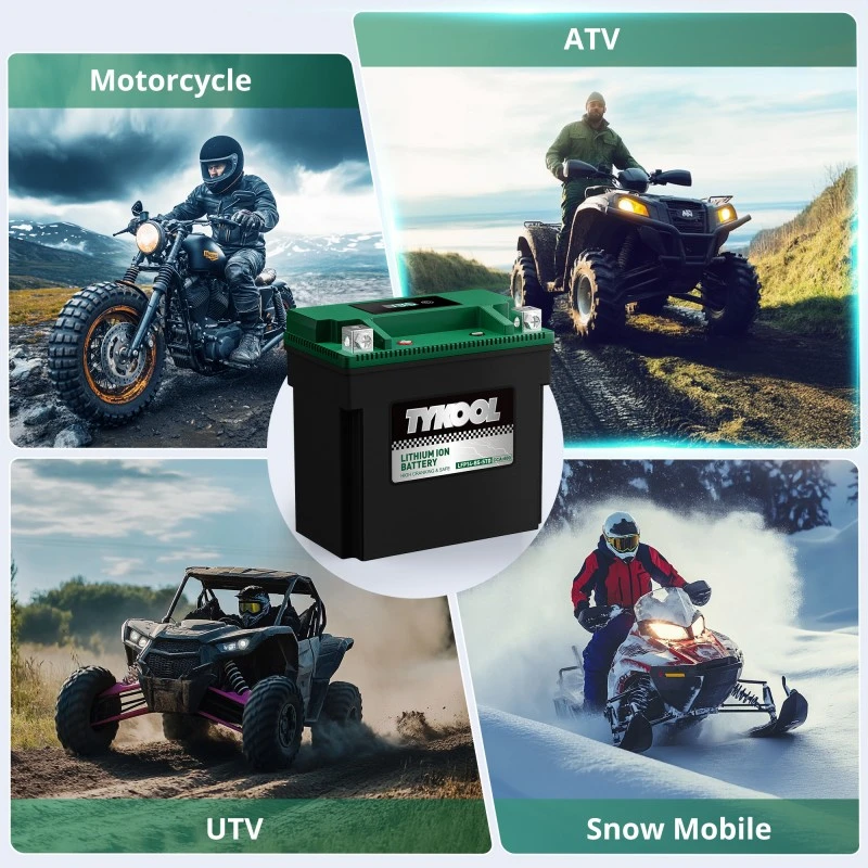 TYKOOL YTX14-BS 12.8V 400CCA Lithium Battery for Motorcycle/Snowmobile