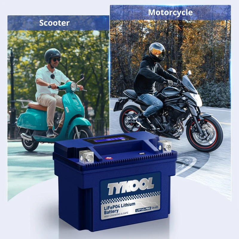 TYKOOL YTZ14S 12V 6Ah 360CCA Lithium LiFePO4 Scooter Motorcycle Battery