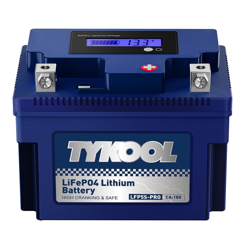 TYKOOL YTZ5S 12.8V 3Ah 180CCA Lithium LiFePO4 Motorcycle ATV Battery
