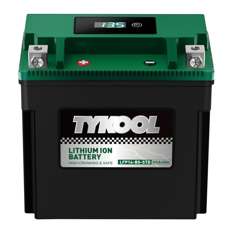 TYKOOL YTX14-BS 12.8V 400CCA Lithium Motorcycle Snowmobile  Battery