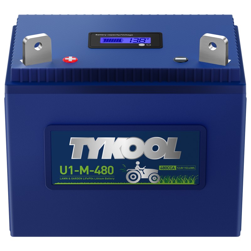 TYKOOL 12Ah 480CCA Group U1 Lithium LiFePO4 Lawn Mower Garden Tractor Battery
